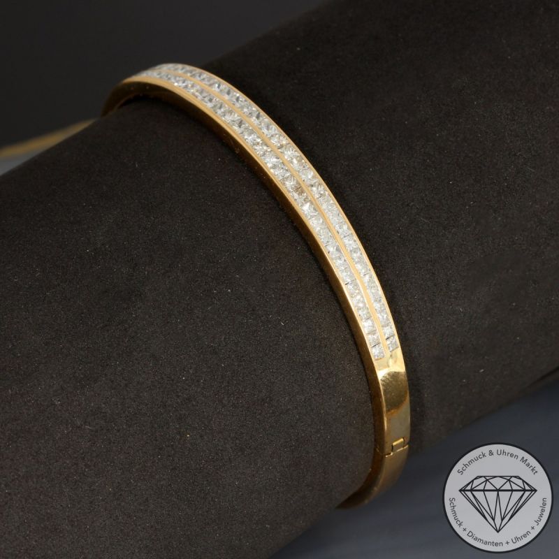 Wert 8700 € Diamant Armreif (ca. 2,40 carat) in 750er 18 K Gelbgold - 93056