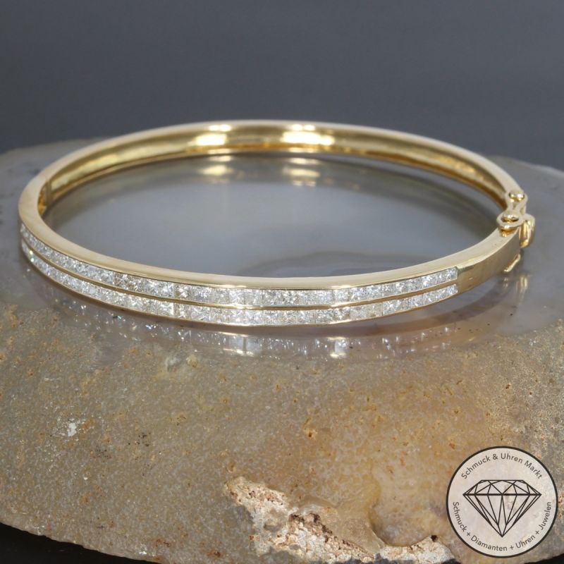 Wert 8700 € Diamant Armreif (ca. 2,40 carat) in 750er 18 K Gelbgold - 93056