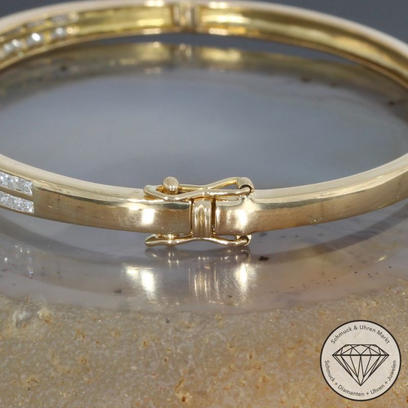 Wert 8700 € Diamant Armreif (ca. 2,40 carat) in 750er 18 K Gelbgold - 93056