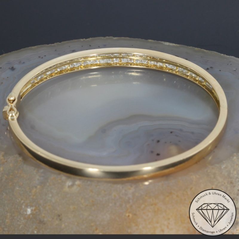 Wert 8700 € Diamant Armreif (ca. 2,40 carat) in 750er 18 K Gelbgold - 93056