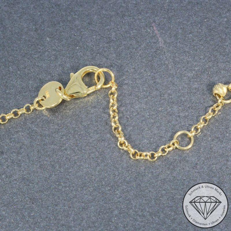 Wert 1350 € Tricolor Kugel Collier in 585er 14 K Gold - 93105