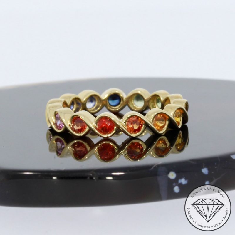 Sale! Wert 2290 € Saphir Ring in 585er 14 K Gelbgold - H841