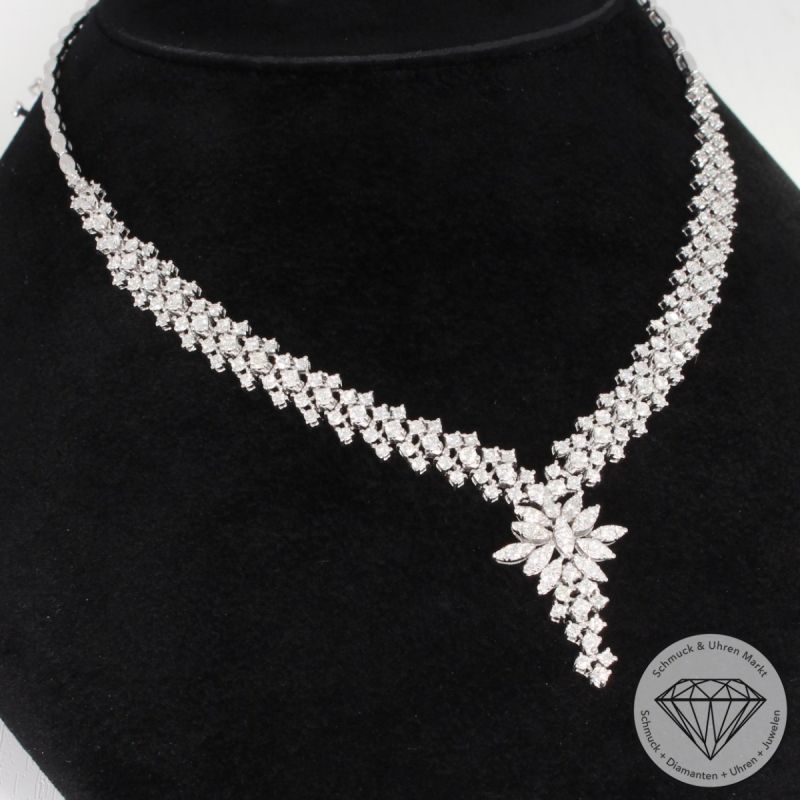 Wert 24090 € Brillant Collier (4,13 carat) in 585er 14 K Weißgold - 93431