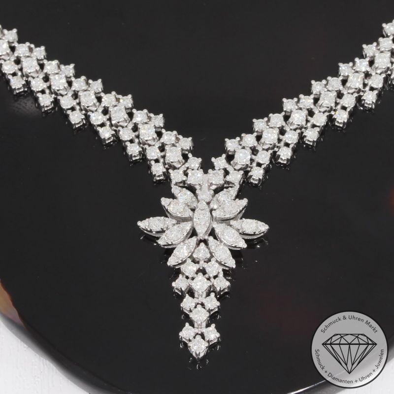 Wert 24090 € Brillant Collier (4,13 carat) in 585er 14 K Weißgold - 93431