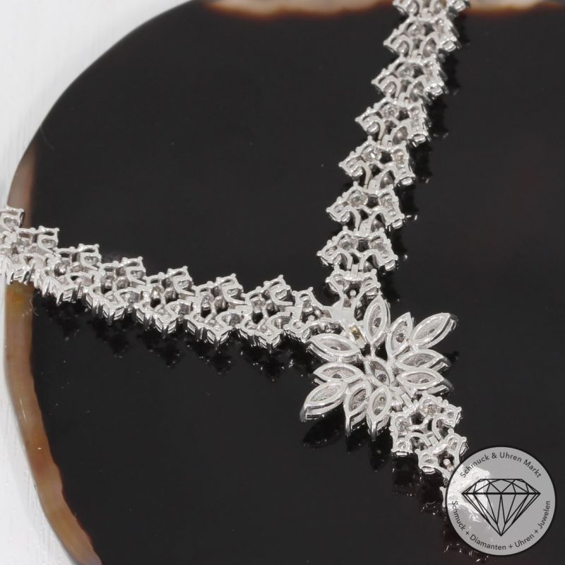 Wert 24090 € Brillant Collier (4,13 carat) in 585er 14 K Weißgold - 93431