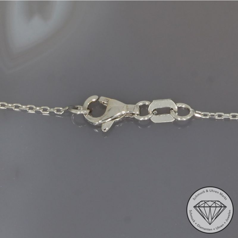 Wert 950 € Diamant Morganit Anhänger mit Kette in 585er 14 K Weißgold - 93442