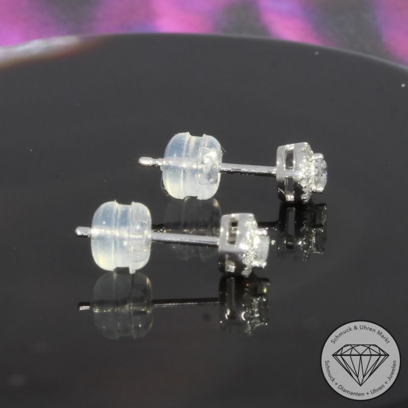 Wert 1050 € Brillant Diamant Ohrringe in 900er Platin - H1723