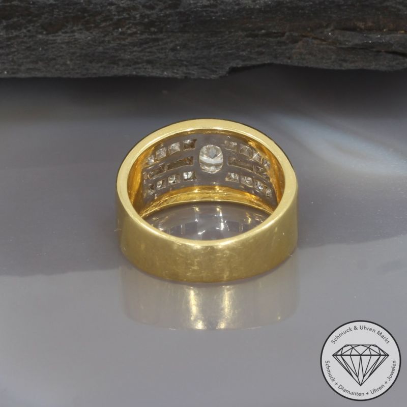 Wert 7350 € Bicolor Brillant Diamant Ring (ca. 0,96 carat) in 750er 18 K Gold - 93826