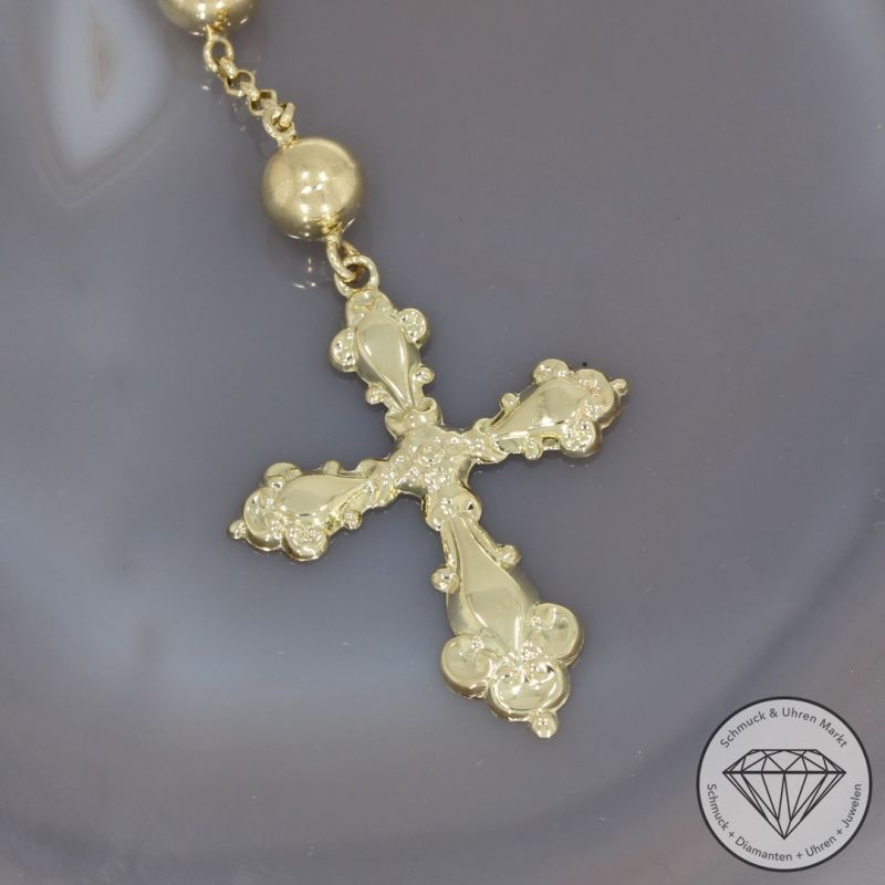 Wert 4900 € Bicolor Rosenkranz Kette in 585er 14 K Gold - 93872