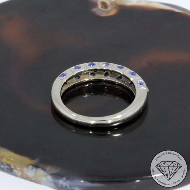 Wert 1900 € Brillant Saphir Ring in 750er 18 K Weißgold - 93946