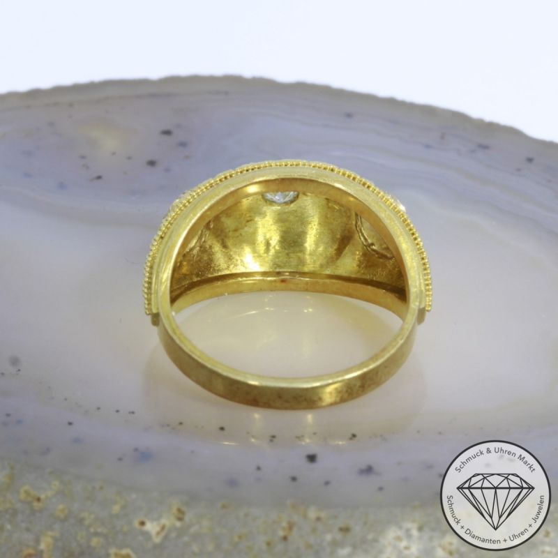 Wert 950€ Brillant Rubin Ring in 585er 14 K Gelbgold - 94196