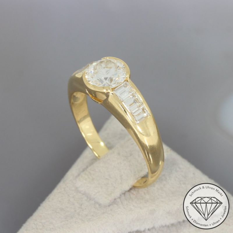 Wert 14900 € Brillant Diamant Ring in 750er 18 K Gelbgold - 94223