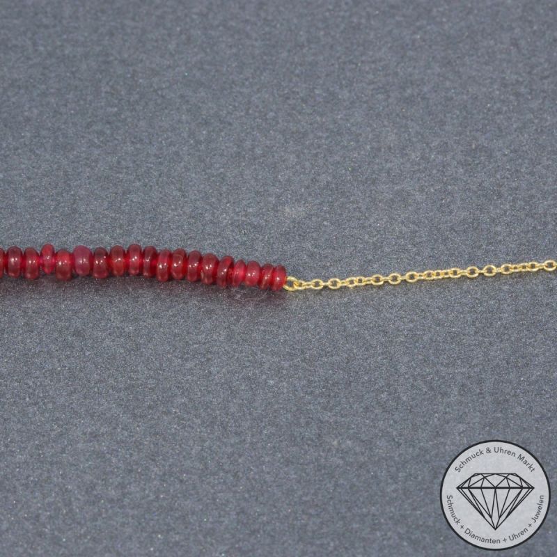Wert 1030 € Brillant Rubin Armband in 750er 18 K Gelbgold - H662