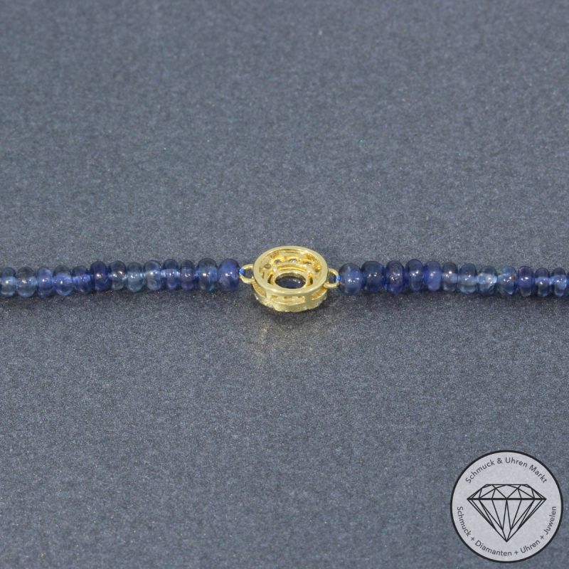 Wert 1030 € Brillant Saphir Armband in 750er 18 K Gelbgold - H672