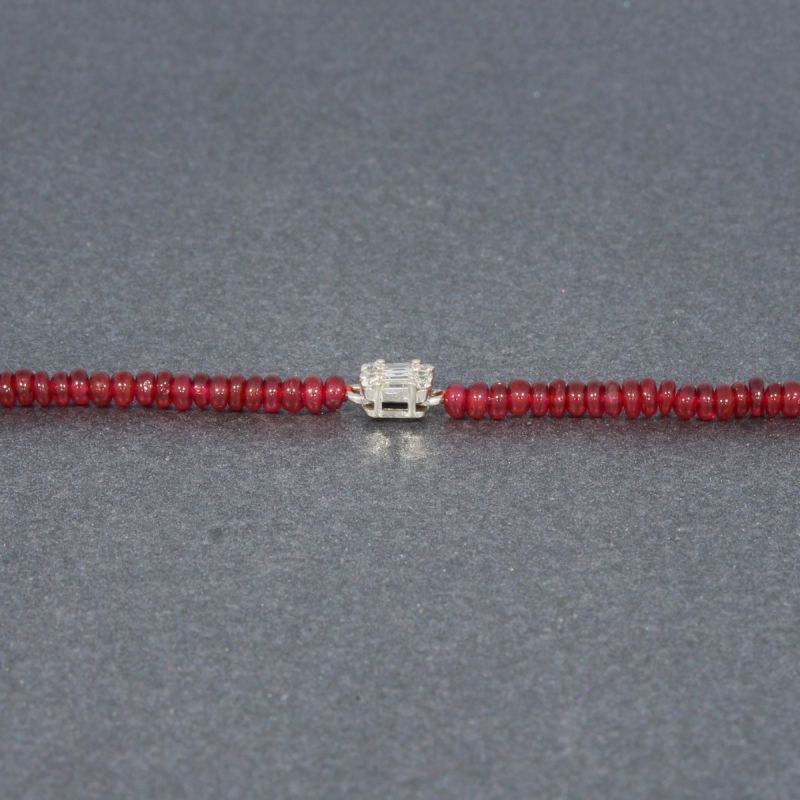 Wert 760 € Brillant Diamant Rubin Armband in 750er 18 K Weißgold - H673