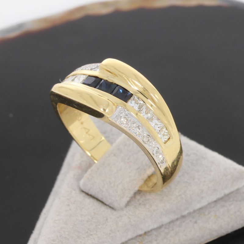 Sale! Wert 2990 € Brillant Diamant Saphir Ring in 750er 18 K Gelbgold - 94314