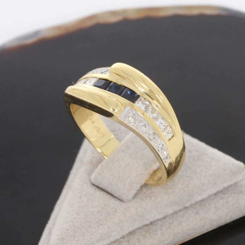 Sale! Wert 2990 € Brillant Diamant Saphir Ring in 750er 18 K Gelbgold - 94314