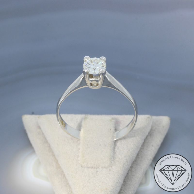 Sale! Wert 3900 € Solitär Brillant Ring (ca. 0,54 carat) in 585er 14 K Weißgold - 94325