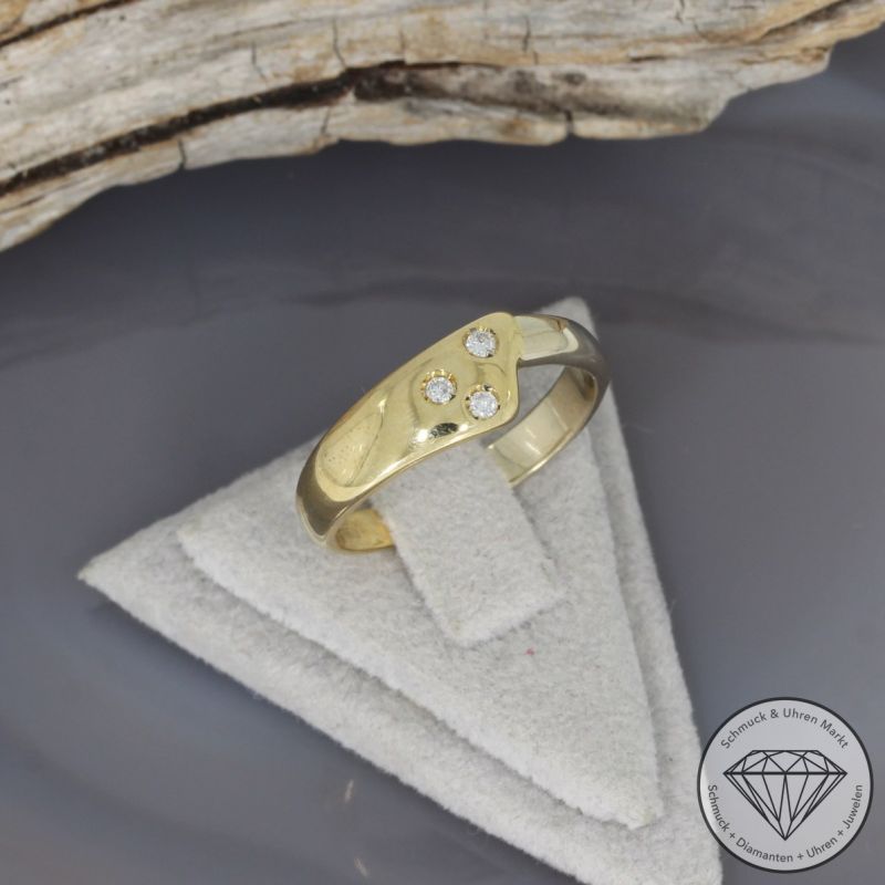 Wert 990 € Brillant Ring in 750er 18 K Gelbgold - 94368