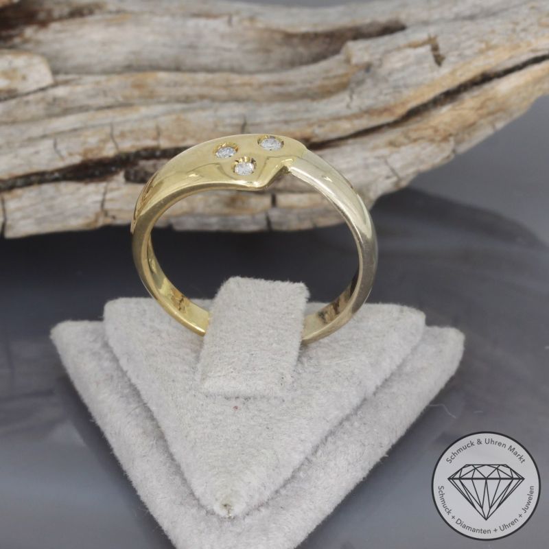 Wert 990 € Brillant Ring in 750er 18 K Gelbgold - 94368