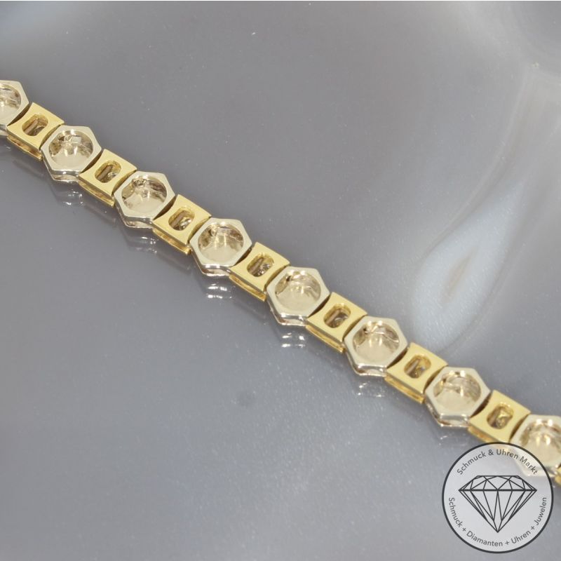 Wert 6800 € Bicolor Brillant Armband (ca. 1,00 carat) in 750er 18 K Gold - 94376