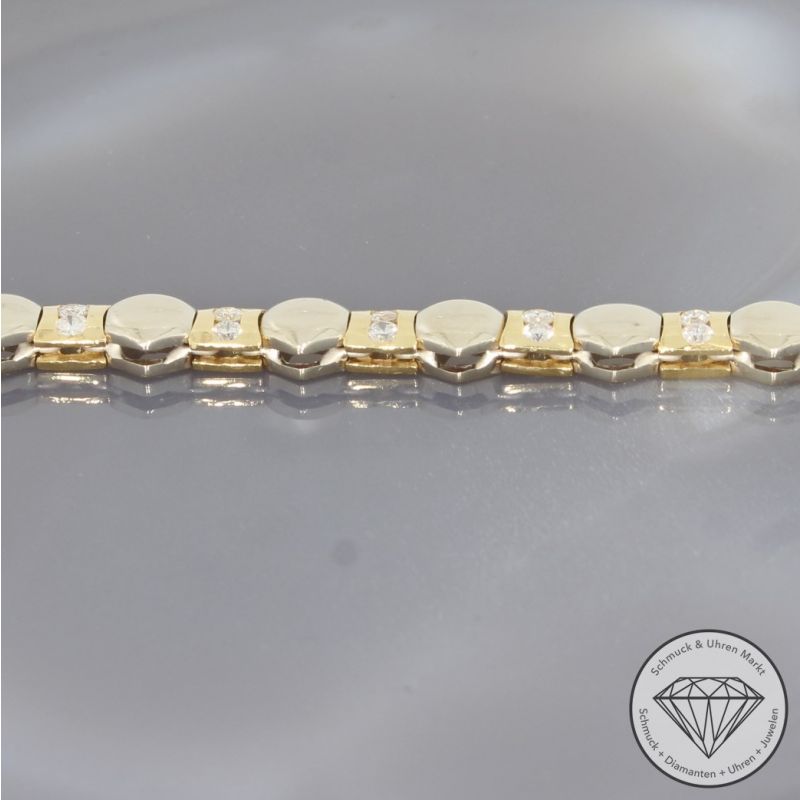 Wert 6800 € Bicolor Brillant Armband (ca. 1,00 carat) in 750er 18 K Gold - 94376