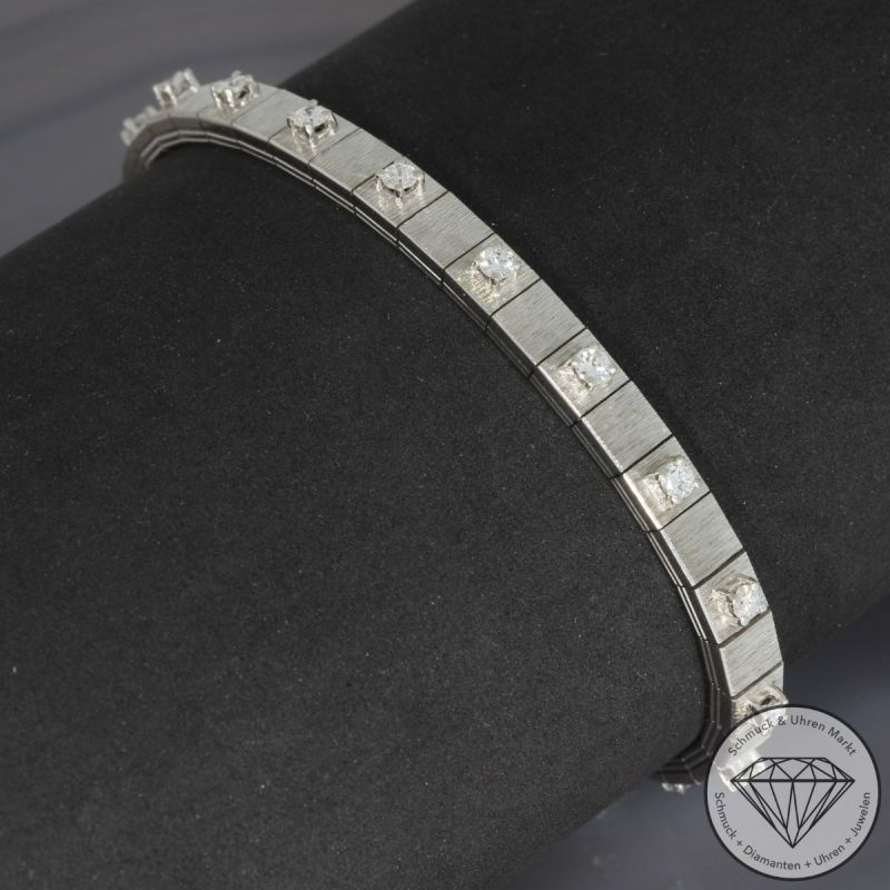 Wert 8150 € Brillant Armband (ca. 1,14 carat) in 750er 18 K Weißgold - 94379