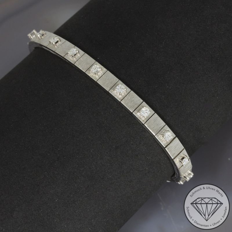 Wert 8150 € Brillant Armband (ca. 1,14 carat) in 750er 18 K Weißgold - 94379