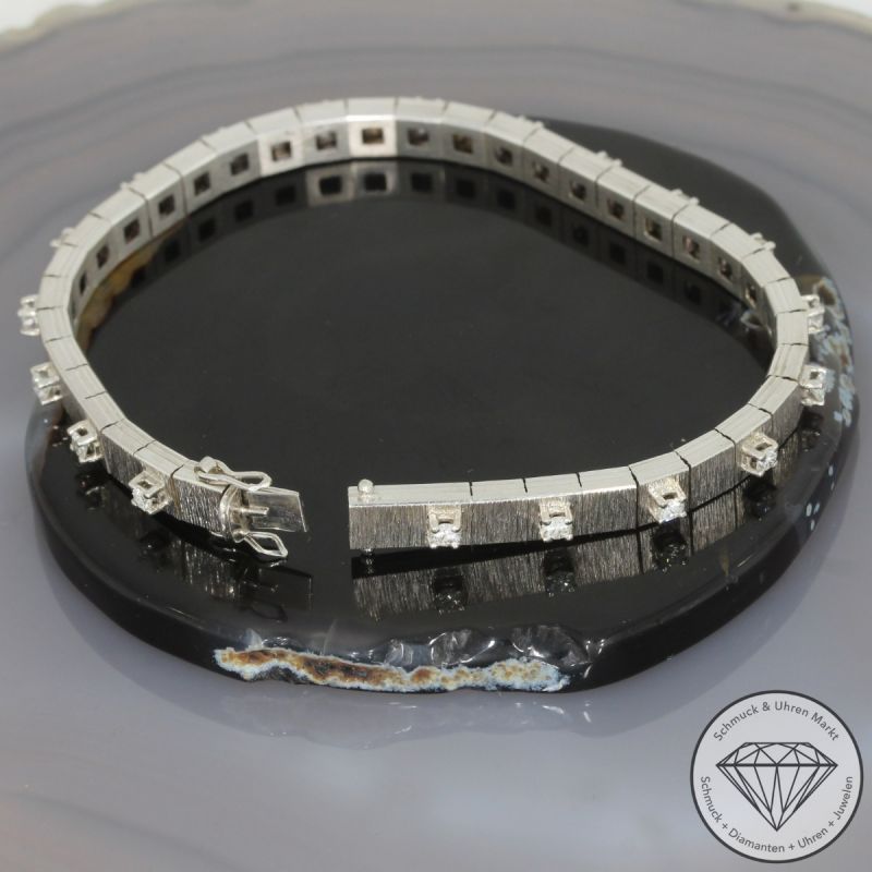 Wert 8150 € Brillant Armband (ca. 1,14 carat) in 750er 18 K Weißgold - 94379