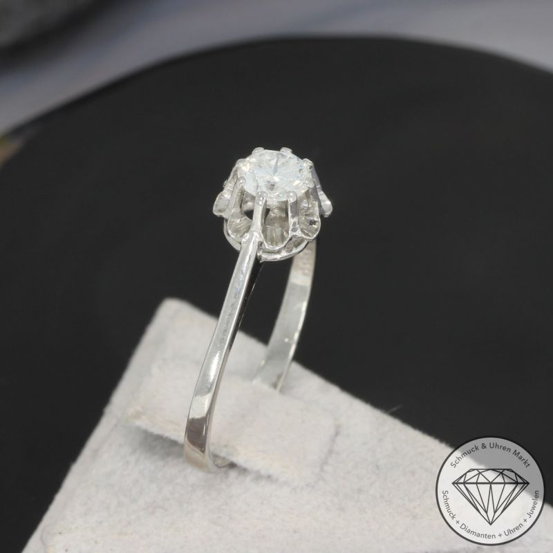 Sale! Wert 2750 € Solitär Brillant Ring (ca. 0,50 carat) in 585er 14 K Weißgold - 94507