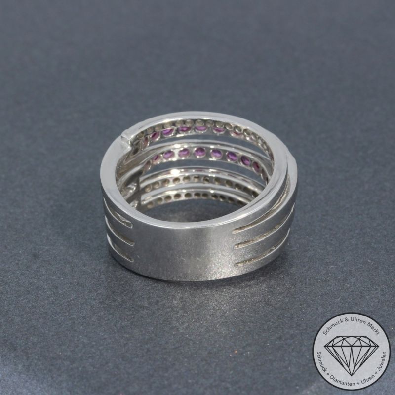 Wert 3900 € Brillant Rubin Ring in 750er 18 K Weißgold - 94637