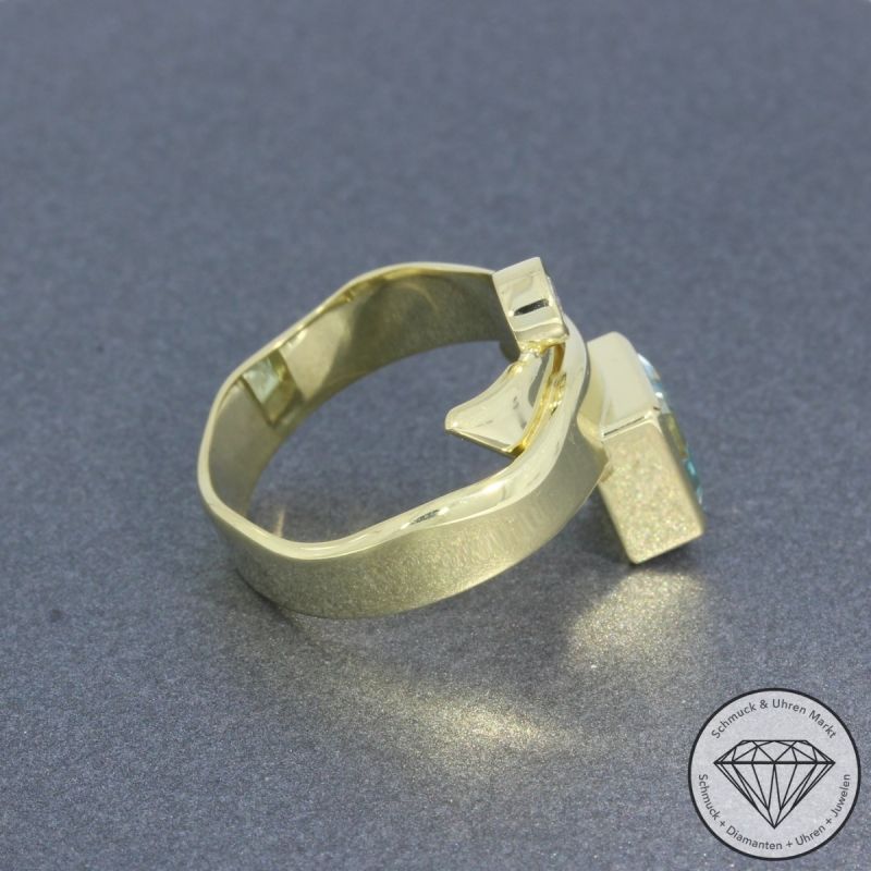 Wert 1490 € Brillant Topas Ring in 585er 14 K Gelbggold - 94655