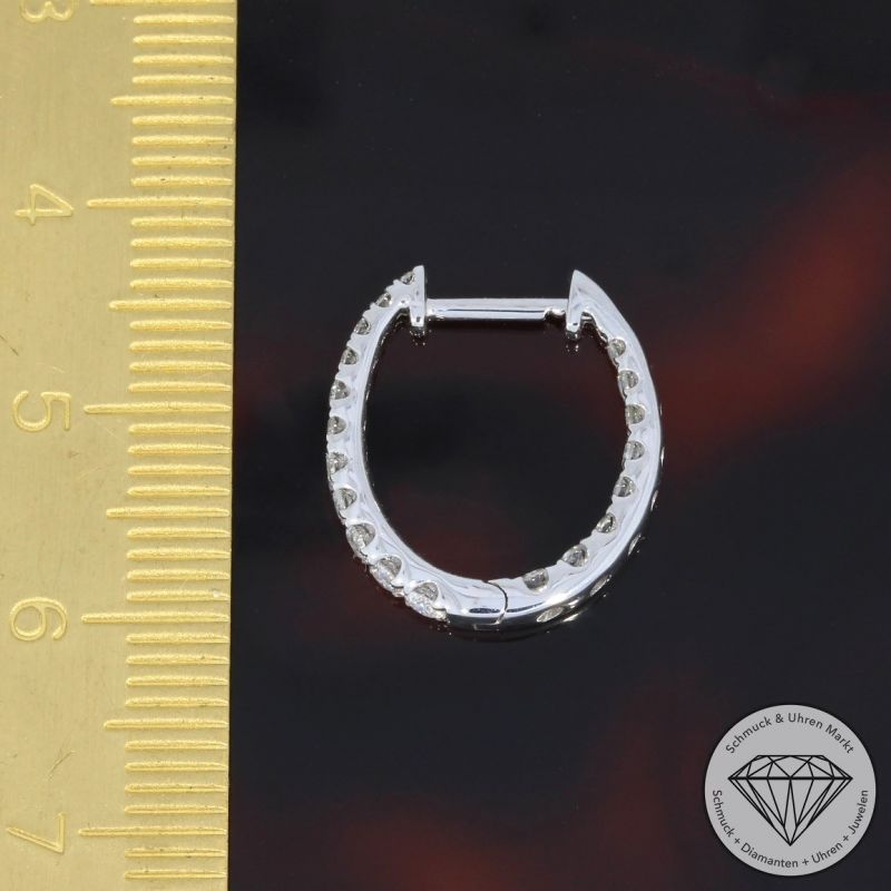 Wert 3280 € Brillant Creolen (0,76 carat) in 585er 14 K Weißgold - H635
