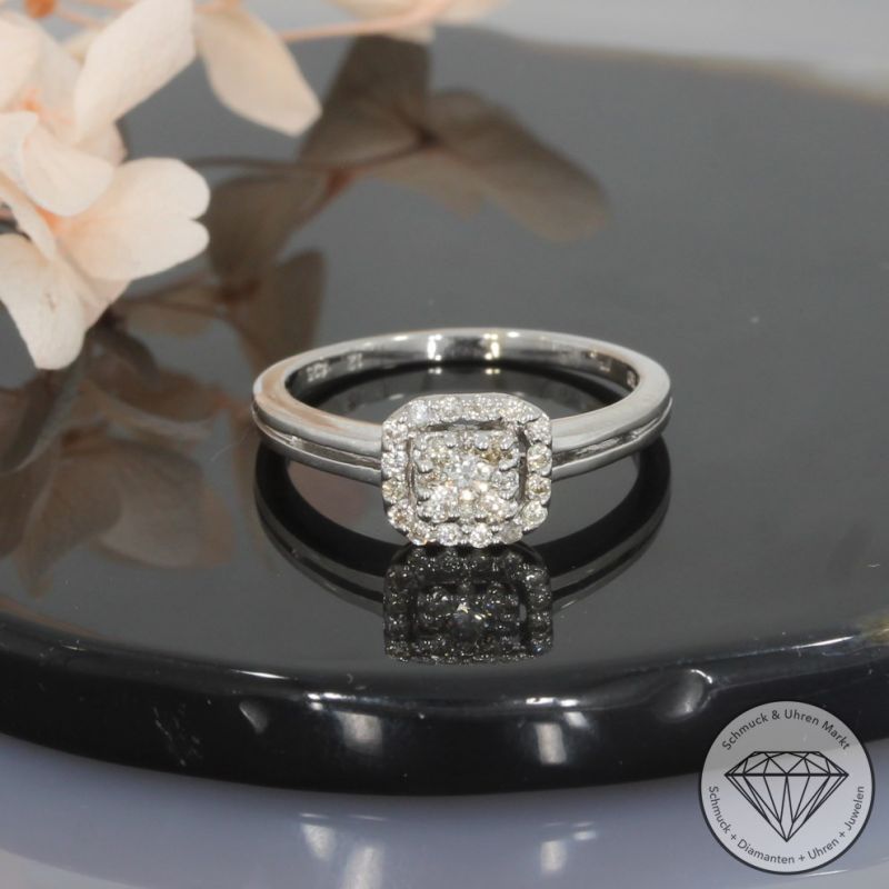 Wert 990 € Brillant Ring (ca. 0,25 carat) in 750er 18 K Weißgold - 94718 