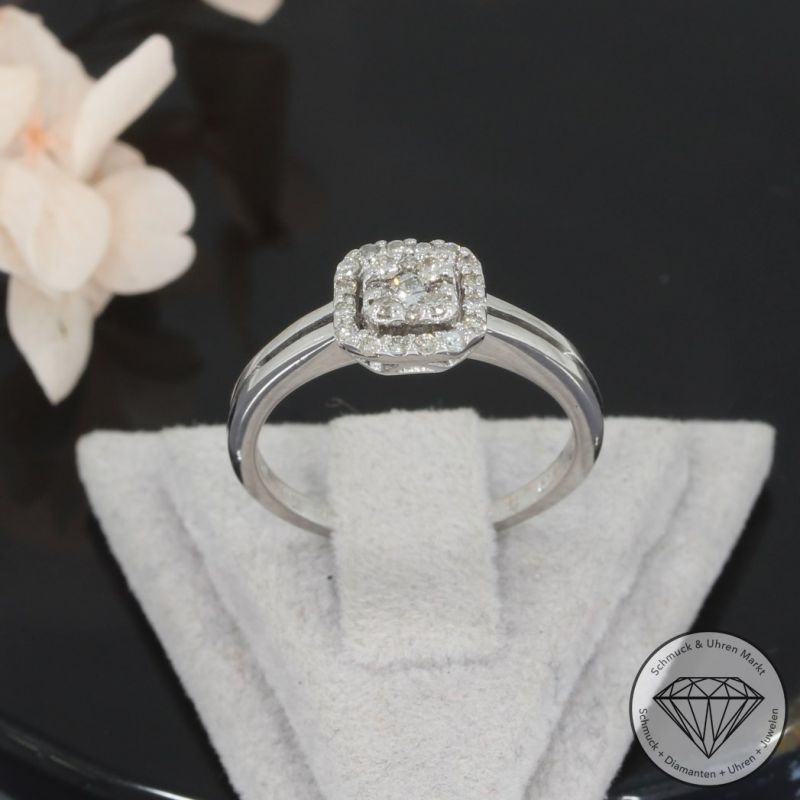 Wert 990 € Brillant Ring (ca. 0,25 carat) in 750er 18 K Weißgold - 94718 