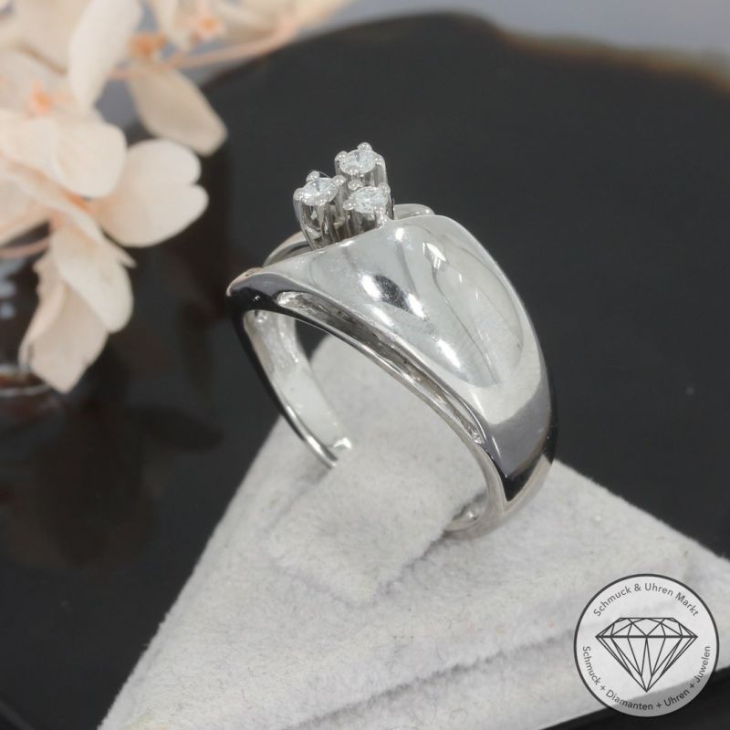 Wert 1100 € Brillant Ring (ca. 0,15 carat) in 585er 14 K Weißgold - 94733