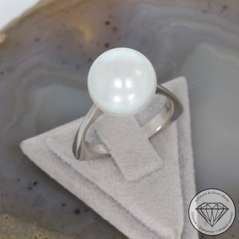 Wert 1690 € Perlen Ring in 585er 14 K Weißgold - 94814 