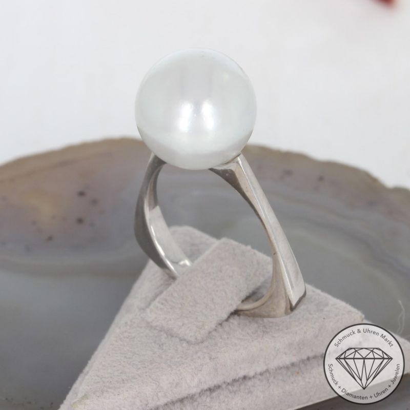 Wert 1690 € Perlen Ring in 585er 14 K Weißgold - 94814 