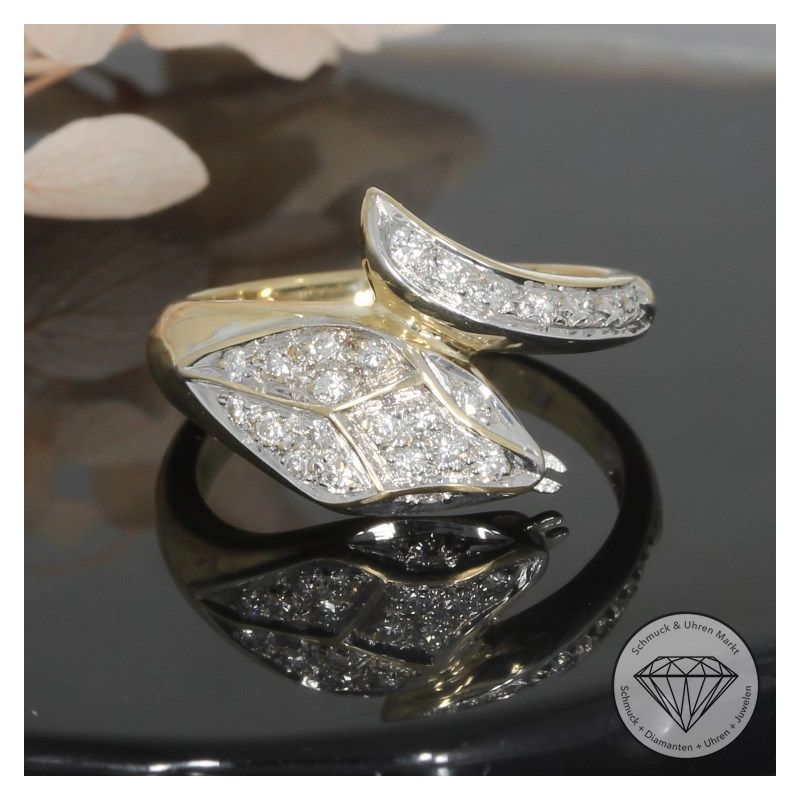 Wert 1550 € Brillant Ring ca. (0,45 carat) in 585er 14 K Gelbgold - 94821