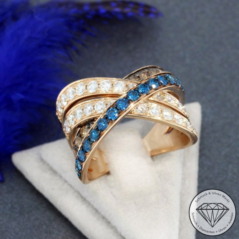 Wert 7090 € Brillant Ring in 585er 14 K Rosegold - H656