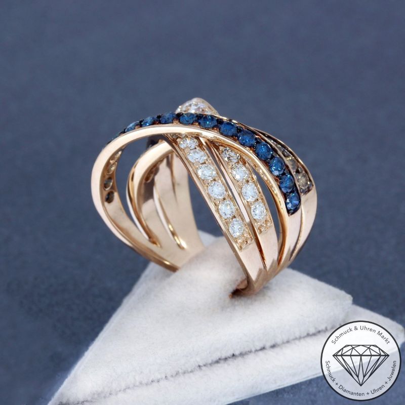 Wert 7090 € Brillant Ring in 585er 14 K Rosegold - H656