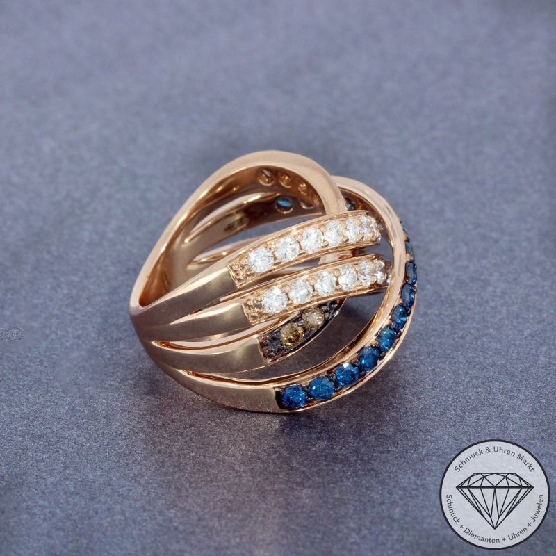 Wert 7090 € Brillant Ring in 585er 14 K Rosegold - H656
