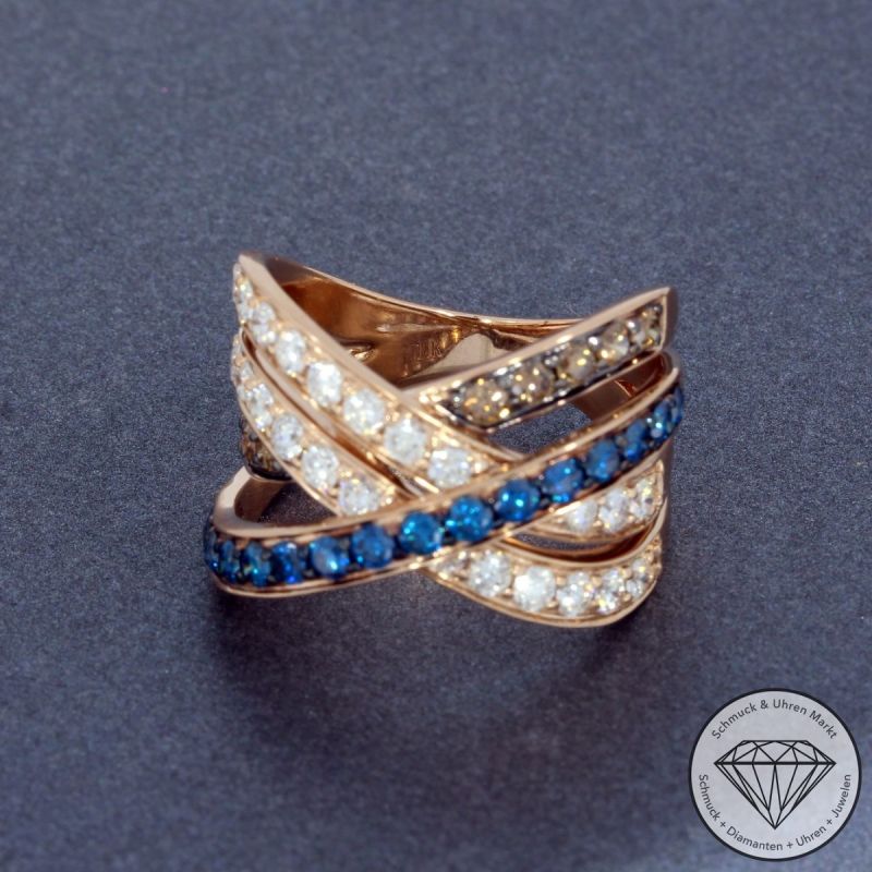 Wert 7090 € Brillant Ring in 585er 14 K Rosegold - H656