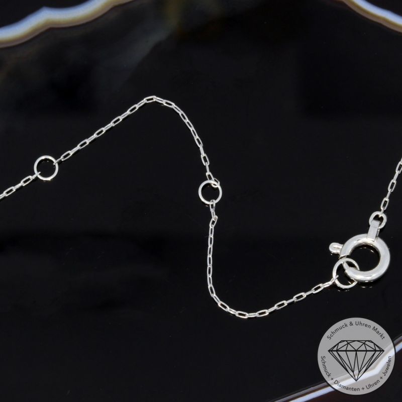 Wert 590 € Brillant Aquamarin Anhänger & Kette in 900er Platin - 94855
