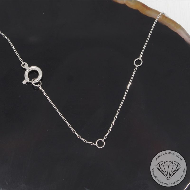 Wert 990 € Brillant Diamant Anhänger & Kette in 750er 18 K Weißgold & 900er Platin - H651