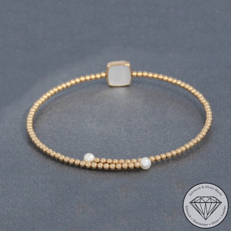 Wert 1800 € Brillant Perlmutt Perl Armreif in 750er 18 K Roségold - 94876