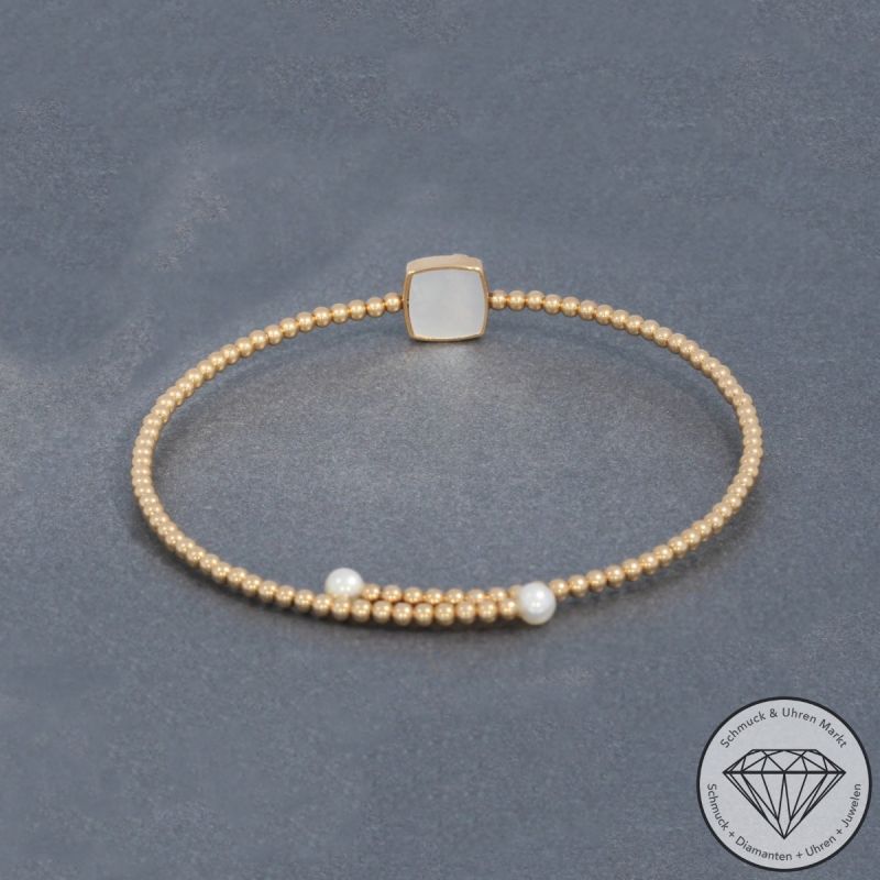 Wert 1800 € Brillant Perlmutt Perl Armreif in 750er 18 K Roségold - 94876