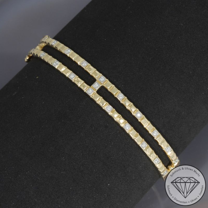 Wert 7370 € Brillant Armreif (0,20 carat) in 585er 14 K Gelbgold - 94882
