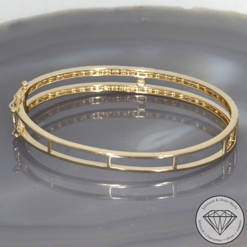 Wert 7370 € Brillant Armreif (0,20 carat) in 585er 14 K Gelbgold - 94882