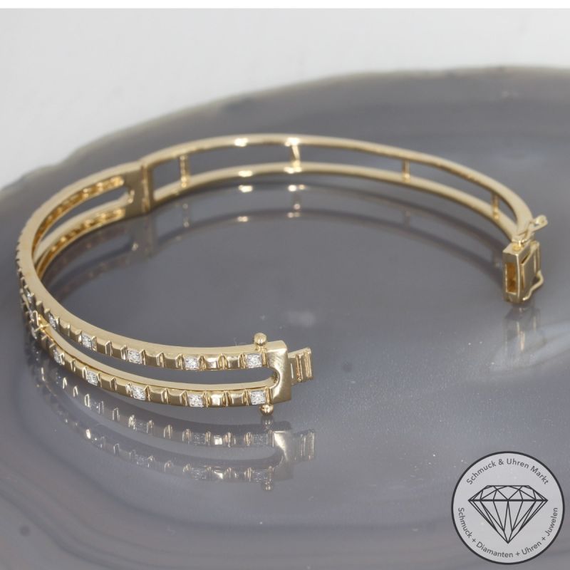 Wert 7370 € Brillant Armreif (0,20 carat) in 585er 14 K Gelbgold - 94882